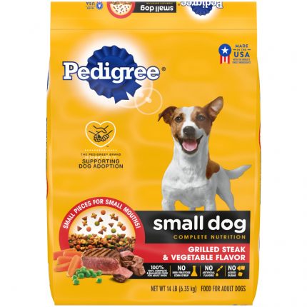 Pedigree Complete Nutrition Small Breed Adult Dry Dog Food Grilled Steak & Vegetable, 14 lb