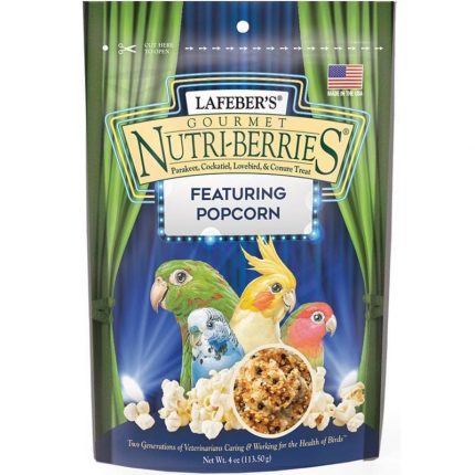 NUTRI-BERRIES – POPCORN TREATS – SMALL BIRD – 4 OZ