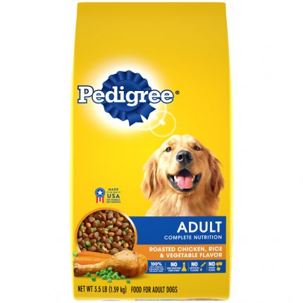 Pedigree Complete Nutrition Adult Dry Dog Food Roasted Chicken, Rice & Vegetable, 3.5 lb