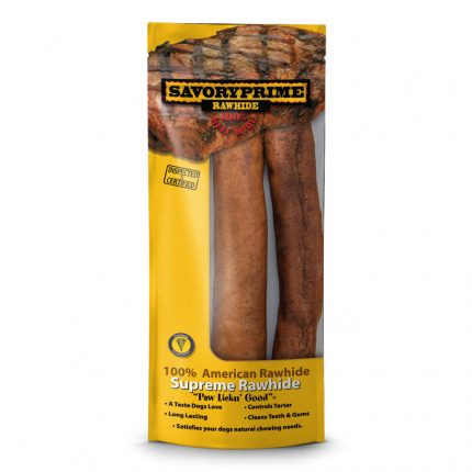 Savory Prime Supreme Rawhide Retriever Roll Beef, 10 in, 2 pk