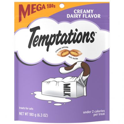 Temptations Classics Crunchy & Soft Adult Cat Treats Creamy Dairy, 6.3 oz