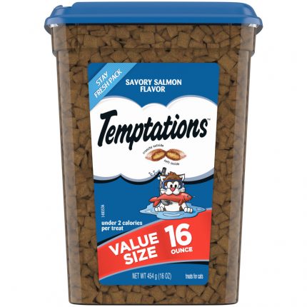 Temptations Classics Crunchy & Soft Adult Cat Treats Savory Salmon, 16 oz