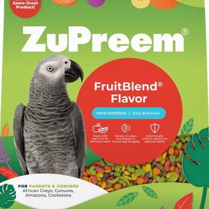 ZuPreem Fruit Blend Flavor Bird Food Parrots & Conures, 10 lb