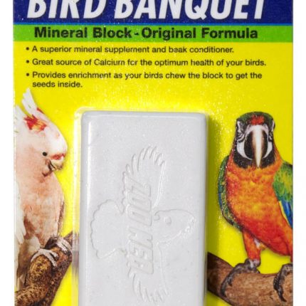 Zoo Med Bird Banquet Original Seed Formula Mineral Block White, 5 oz, 1 ct, LG