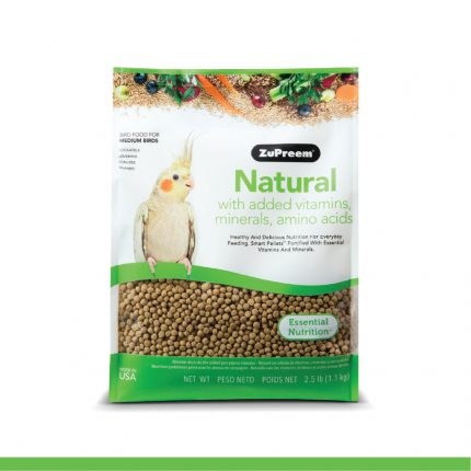 ZuPreem Natural Bird Food Cockatiels, 2.5 lb