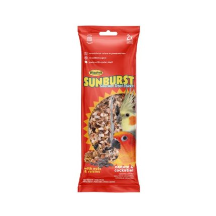 Higgins Sunburst Treat Sticks Nuts & Raisins Conure / Cockatiel 4.9 oz