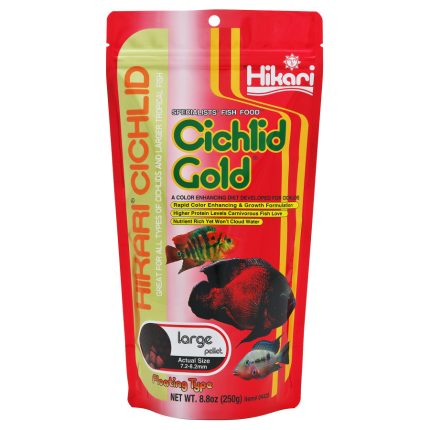 Hikari USA Cichlid Gold Pellets Fish Food 8.8 oz, LG